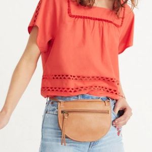 Madewell Sienna Leather Belt Bag (Brown)